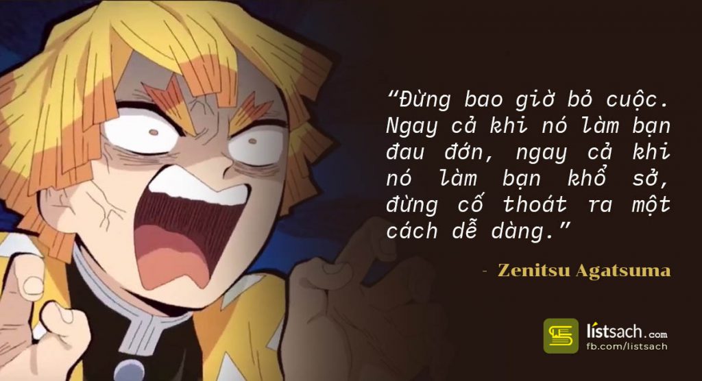 Câu nói hay của Zenitsu - Anime Thanh gươm diệt quỷ