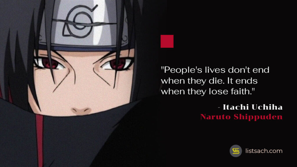 Itachi Uchiha - Anime quotes from Naruto Shippuden