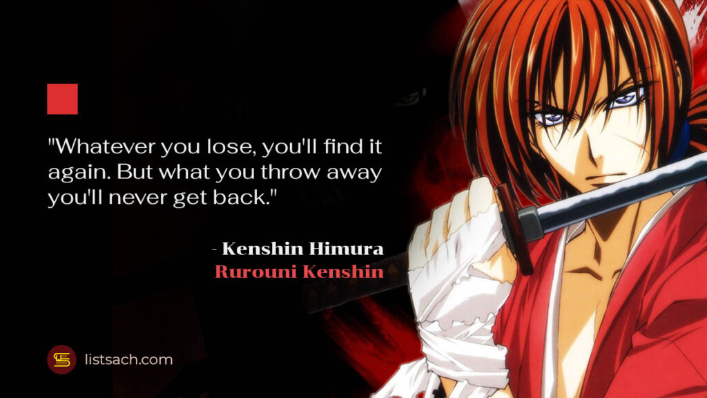 Teny nalaina indrindra avy amin'i Kenshin Himura- Manga & teny anime - Lisitra Boky