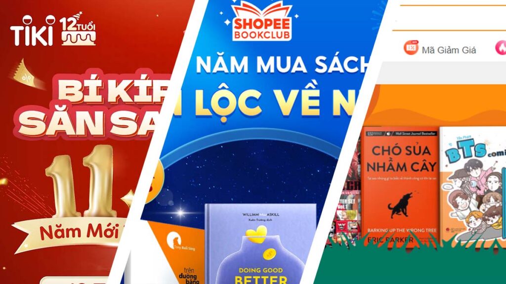 Nên mua sách trên Tiki hay Shopee, Fahasa - Cách mua sách online giá rẻ