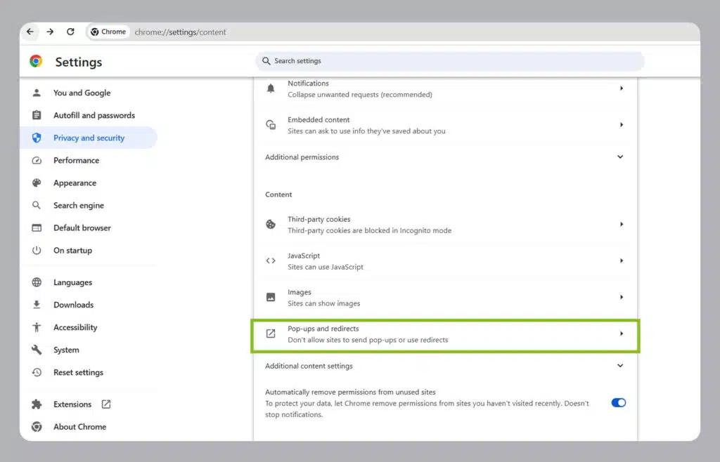 Bước 3 - hướng dẫn cách chặn trang web trên Chrome