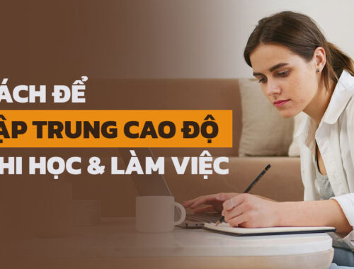 Cách để tập trung cao độ khi học và làm việc